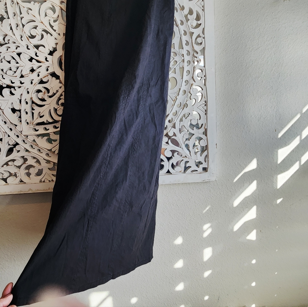 UNIF THE NETTO MAXI SKIRT BLACK BLEND OF LINEN & RAYON LOW RISE NWT SZ MEDIUM - Picture 12 of 15